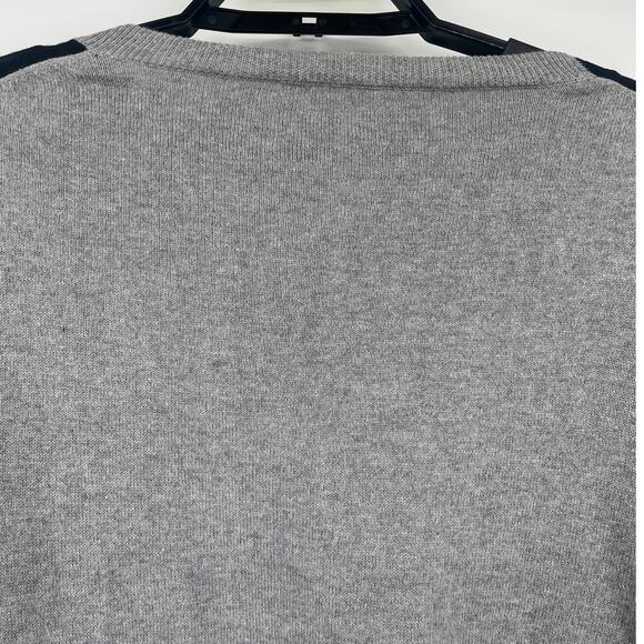Lisa Todd Cashmere Blend Colorblock Sweater Sz S Preppy Quiet Luxury Oversize - Picture 6 of 10